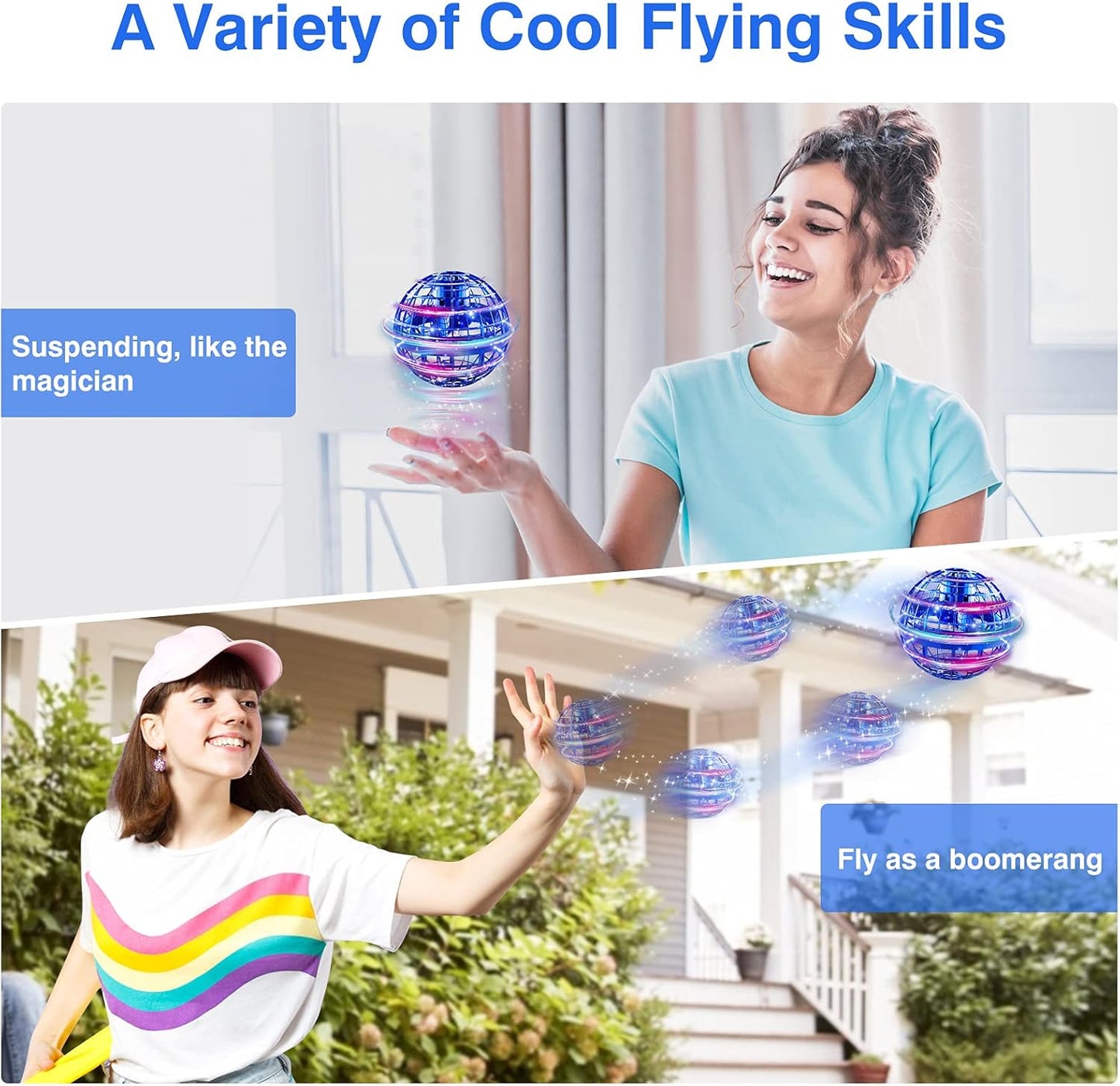 🔥Still playing with regular spinning tops? 🔥 UFO Luminous Levitating Balls 50% off!🔥